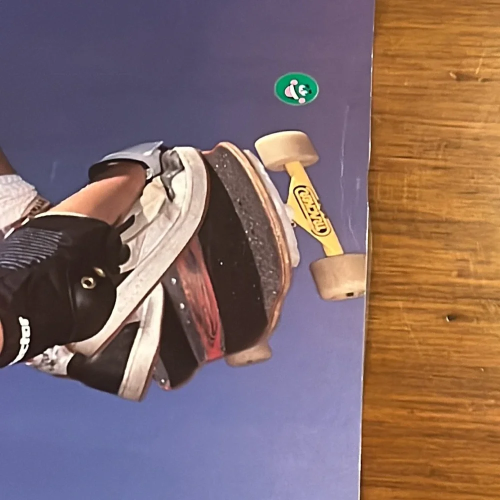 Tony Hawk Vintage 1988 Litho in USA poster 36”x11.75” Tracker skate skateboard